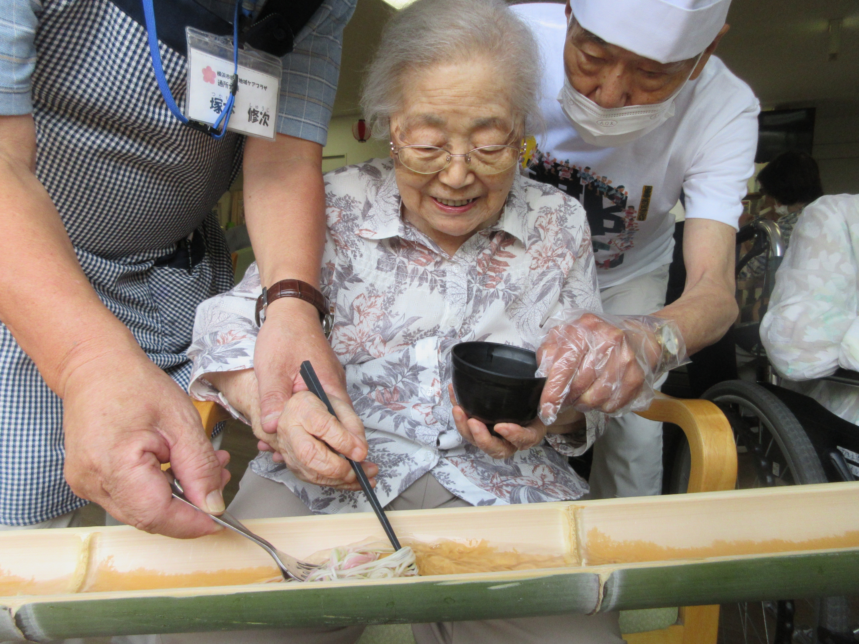 【柳町地域ケアプラザ】夏の大人気企画！流しそうめん！